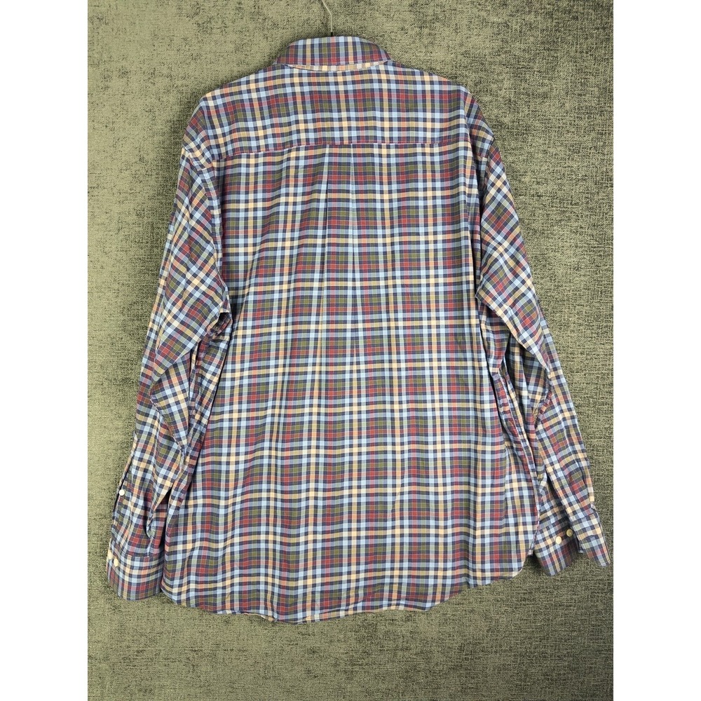 Peter Millar Button Down Shirt Mens XL Plaid Checkered Casual Performance - Picture 5 of 7